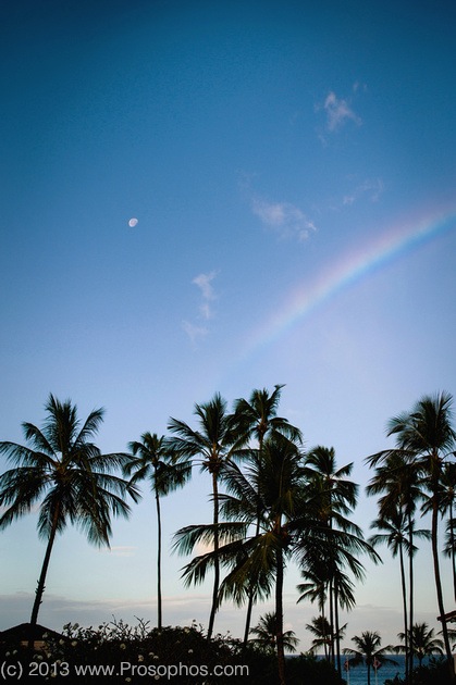 Moon and Rainbow over Barbados